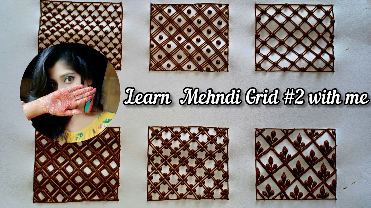 Mehndi Net Patterns HENNA MEHNDI ONLINE CLASS - TYPES OF GRID/NETTING PATTERNS | PRO LEVEL ...