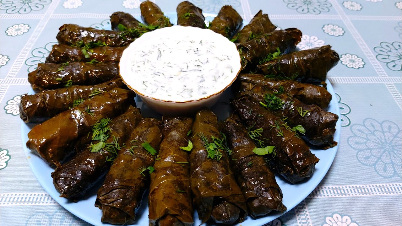 Долма в виноградных листьях. - YouTube