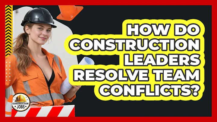 How Do Construction Leaders Resolve Team Conflicts?