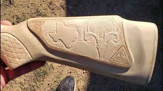 CARVED RIFLE STOCK 1: Sanding and carving (HOW-TO)