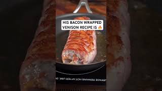 Bacon Wrapped Deer Meat Cooked to Perfection #hunting #venison #shorts
