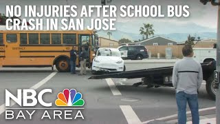No Injuries in Multi-Vehicle Crash Involving School Bus in San Jose