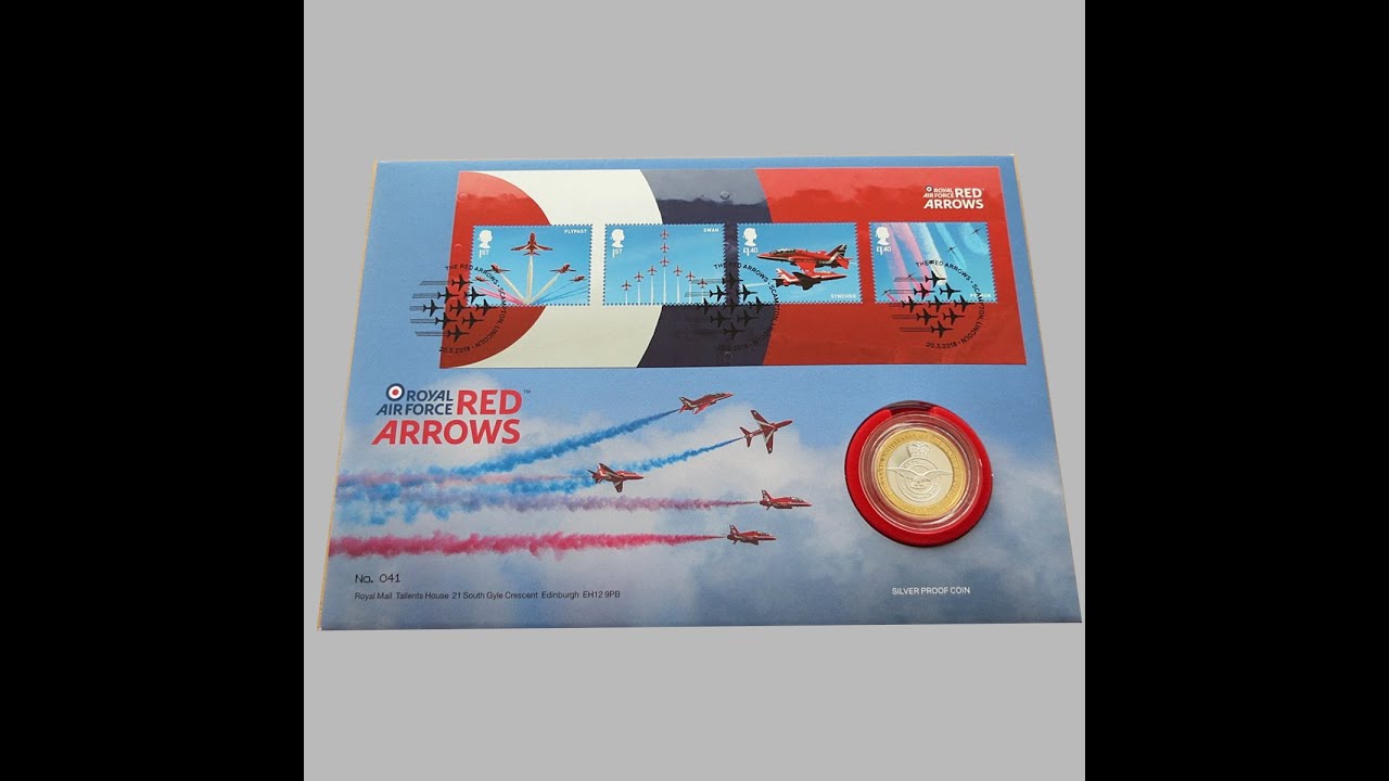 2018 Royal Air Force RAF Centenary Silver Proof £2 Pounds Coin Cover - UK Royal Mail First Day Cover