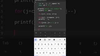 C Language Alphabet pattern !! c program patterns questions #c_programming_pattern #codingtutorial