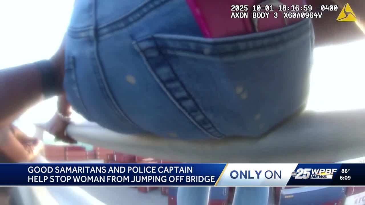 'Life's hard we don't know what people are going through': Heroes save woman on Riviera Beach bridge