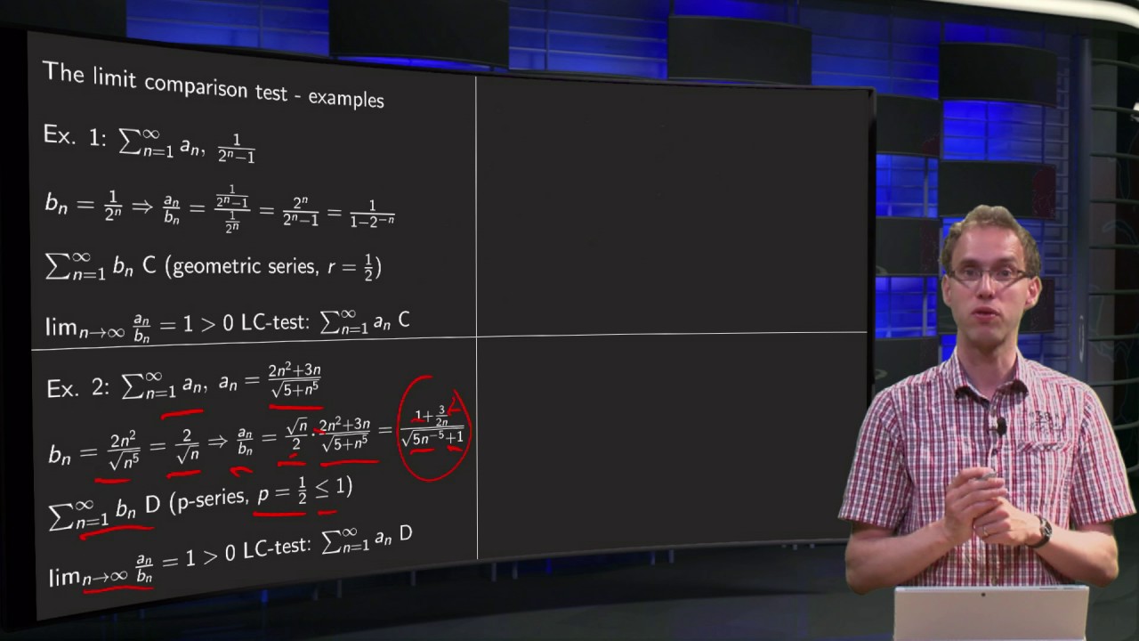 The limit comparison test - examples - YouTube