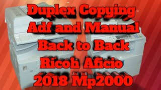 Adf And Manual Duplexing Ricoh Aficio 2018 Mp2000 Mp2500