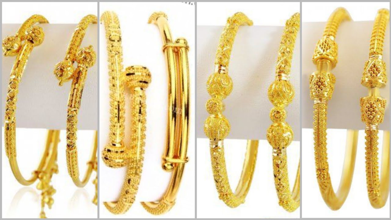 Exclusive 50 New Gold Kara Bracelet & Bangles Designs In 10 Grams