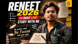 19th, LIVE STUDY WITH ME\\ ReNEET2026.FOCUSED STUDY🔥🥼🩺.#pw #neet2026 #reneet2026
