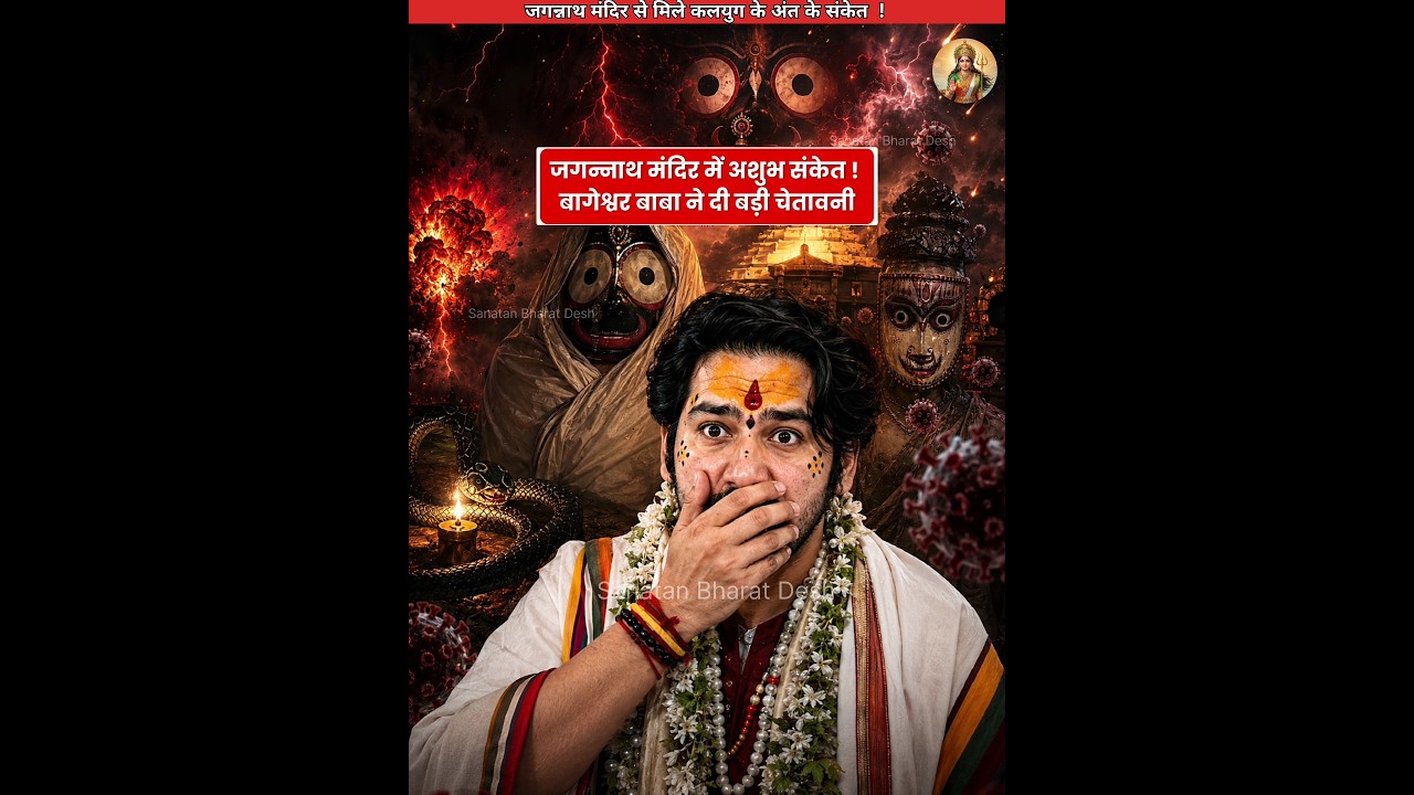 जगन्नाथ मंदिर में मिले कलयुग के अंत के संकेत😱 #sanatanbharatdesh #bageshwardham #shorts #jagannath