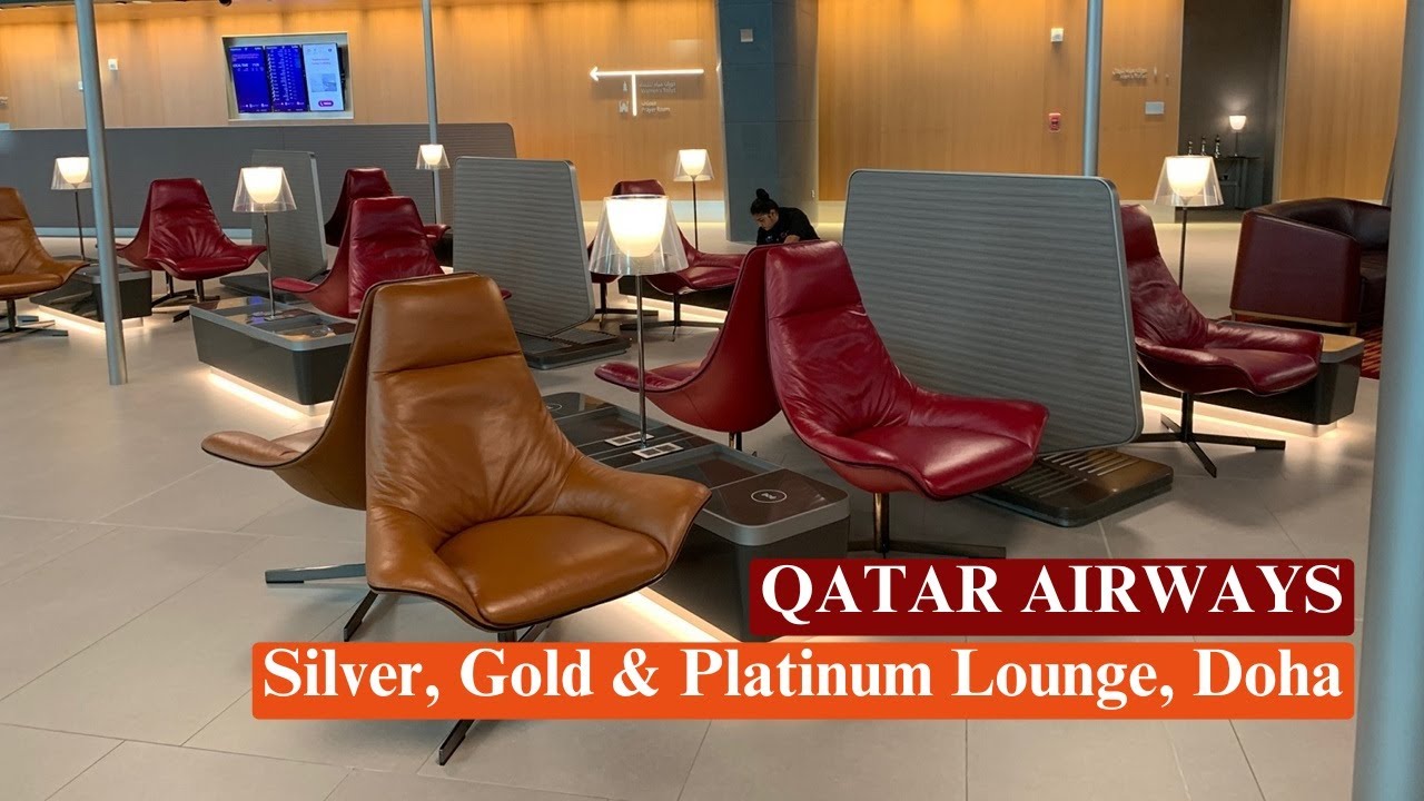 Tour of the 3 Qatar Airways Lounges for status members: Silver, Gold and Platinum Lounge!!!