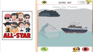 Brain test all star level 157 Gameplay walkthrough solution|| save the titanic