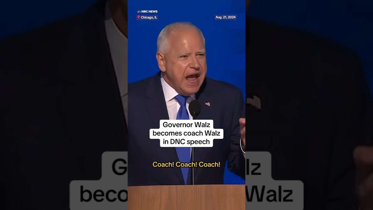 Governor Walz becomes Coach Walz in DNC speech
