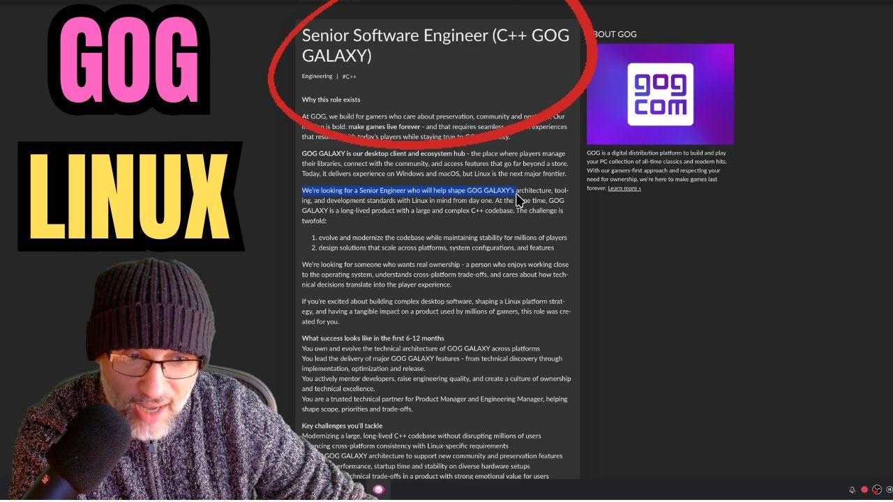 Senior Linux Developer GOG is hiring a Senior Linux Developer - YouTube