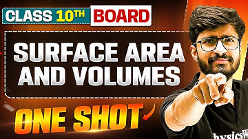 SURFACE AREA AND VOLUMES in 1 Shot: FULL CHAPTER (Theory + PYQs) | Class 10 Board | WARRIOR 2025