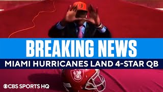 Celebrity Miami Hurricanes land 4-star QB Commitment Jacurri Brown | CBS Sports HQ Profile