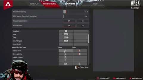 Dr.Disrespect Apex Legends Settings (FOV,Sensitivity,Keybinds)