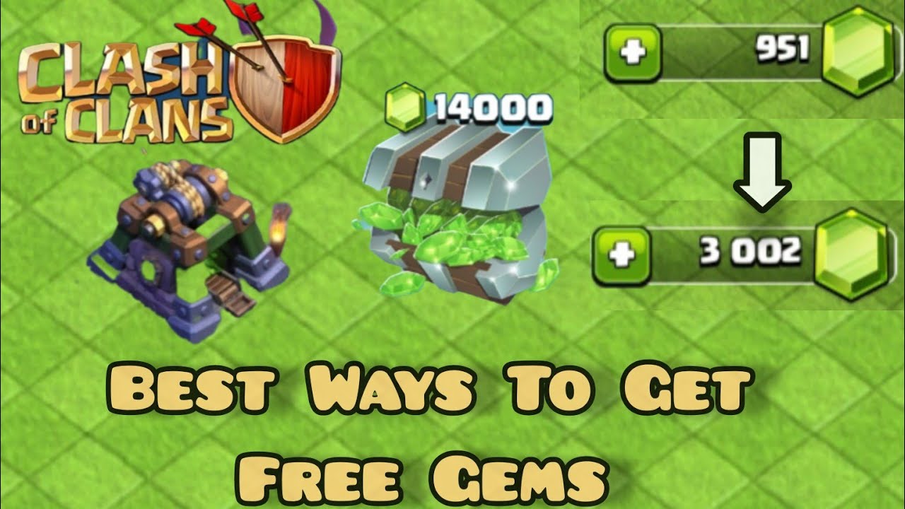 BEST WAYS TO GET FREE GEMS CLASH OF CLANS FREE