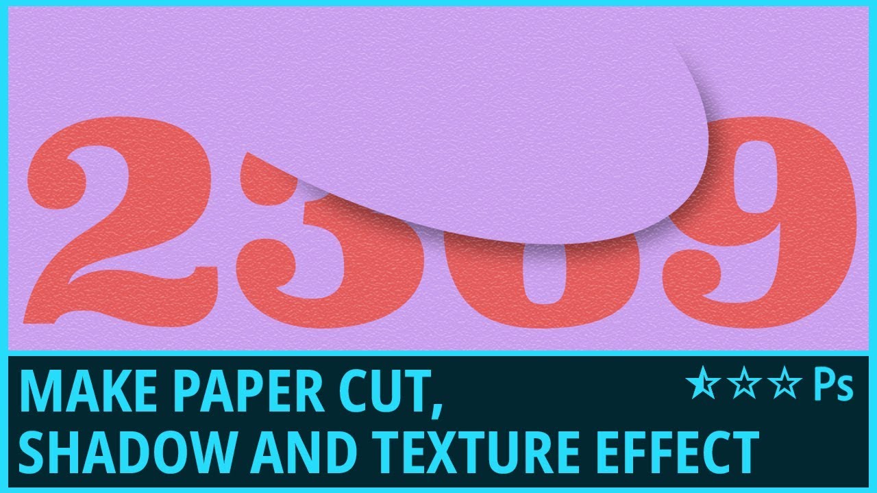 Make Paper Cut, Shadow and Texture Effect in Photoshop | Tutorial
