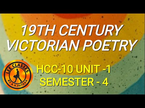 19TH CENTURY (VICTORIAN POETRY) SEMESTER-4 HCC-10 UNIT-1VBU & BBMKU@LearnEnglishEasilyAKPathak