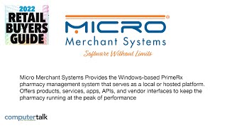 Micro Merchant Systems PrimeRx | ComputerTalk for the Pharmacist