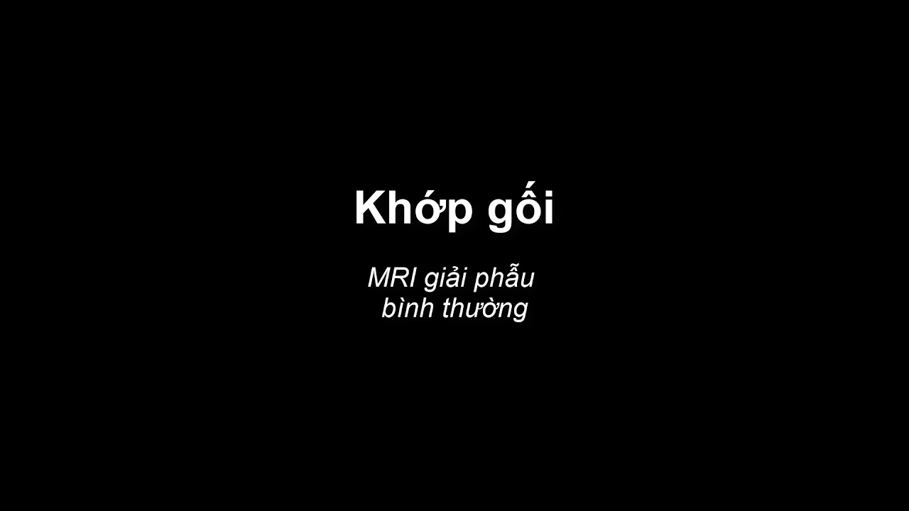 Giải phẫu MRI khớp gối bình thường