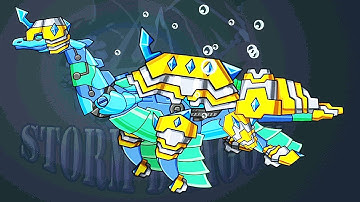 Dino Robot Battle Arena: Deep Plesio Golden Warrior | Eftsei Gaming