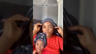 Simple gele head wrap tutorial so cute 🥰