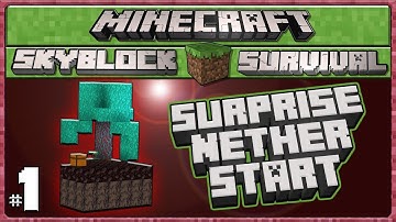 SKYBLOCK STARTING IN NETHER UPDATE!! - Minecraft SkyBlock Island - PART 1