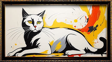 [Abstract Cat – Modern Pop Expressionism in 4K | Frame TV Digital Art]