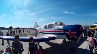 Авиашоу в Кишиневе, Молдова. 20.09.2014. Cessna-182 (FPS Moldova) ,ЯК-18Т