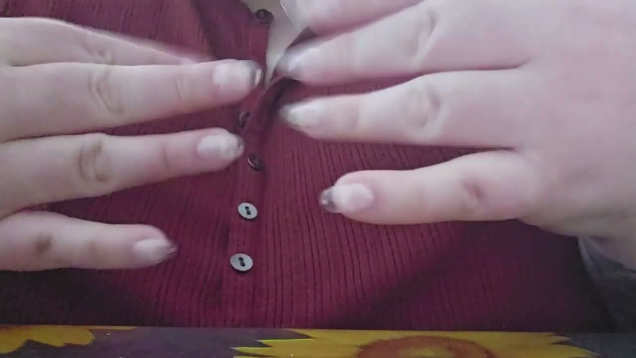 ASMR Lofi press on nails and skin on skin rubbing scratching fluttering whispering