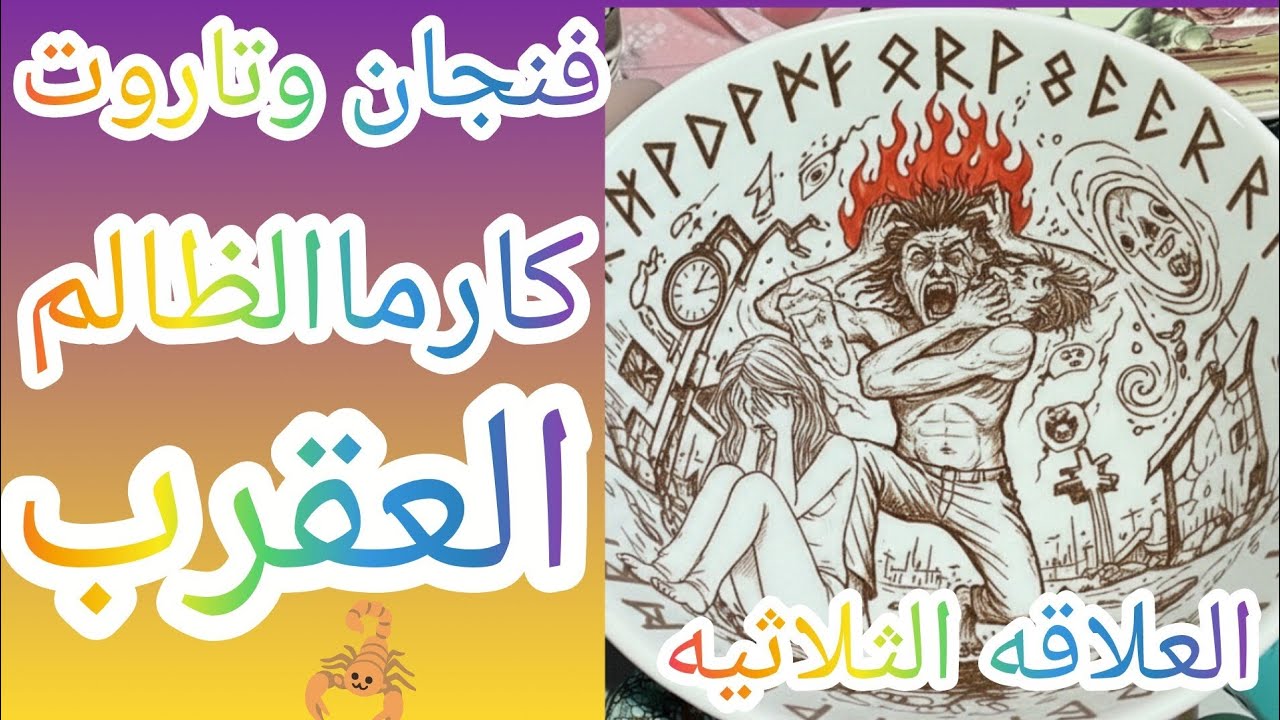 فنجان برج العقرب👈كارماالظالم نار كارثة سوده🔥حفرة اتفتحت فجأة ووقع فيها اللي ظلمك 🙀انكسار الجبل خريف 