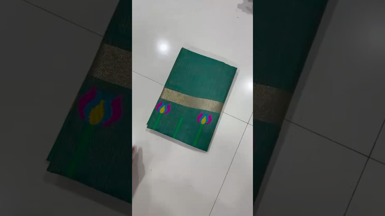 Soft Muga Cotton Meenakari Lotus Saree