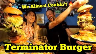 Monster Terminator Burger Challenge | ManVFood | Molly Schuyler