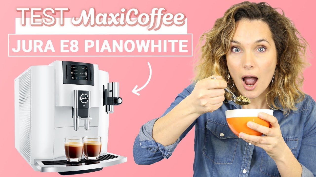 Machine à Café Automatique JURA E8 – Blanc Piano (EC) – Neuve Sous Emballage
