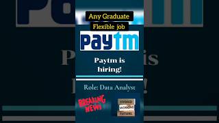 Breaking  News job ~ Paytm ~online job 2023 ~ Lestest  job ~ work from Home # youtubeshorts #short