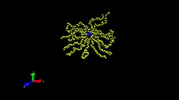 Star polymer in 2d with LAMMPS