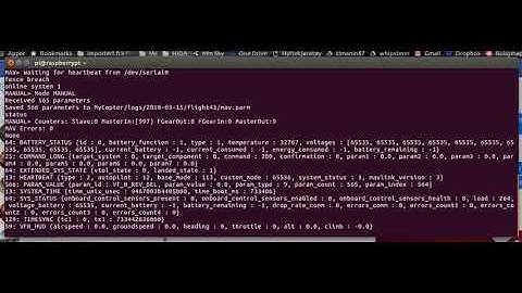 Raspberry pi and pixracer connected via mavproxy