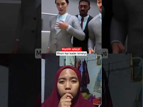 ألم في المعدة غرغر يشرب القهوة مضحك سرد قصصي فيديو قصير قصة رائعة ترفيه جديد