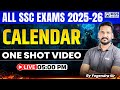 ALL SSC EXAMS 2025-26 | Reasoning Calendar One Shot Video | By Yogendra Sir