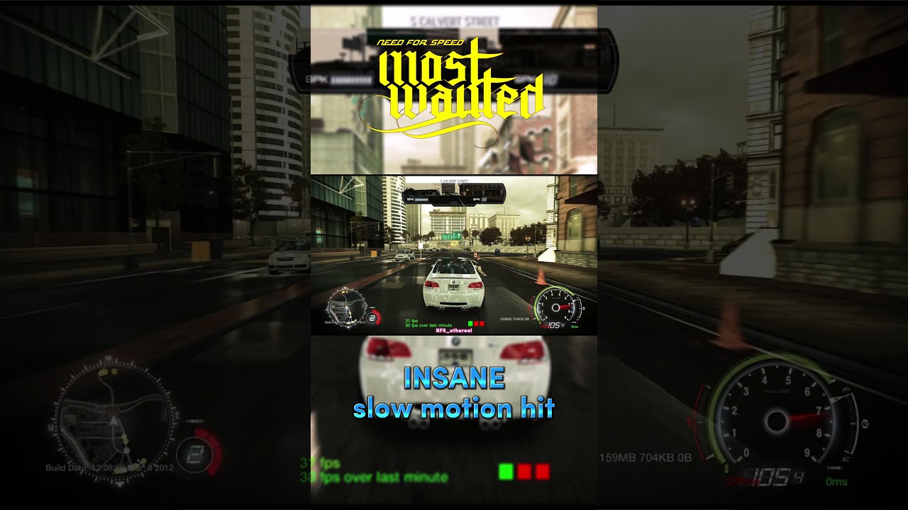 INSANE Slow-Mo Hit 😎 - NFS Most Wanted 2 (2012) Beta Build 