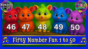 Fifty Number Fun 1 to 50 | Sing-a-long | Magic Mini Monsters #magicminimonsters