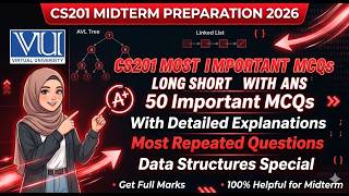 Famous CS201 Midterm MCQs 2026  CS201 Midterm Preparation  CS201 Midterm Exam Wealth