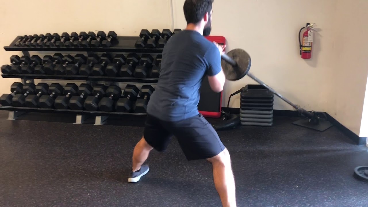 EricCressey.com: In-Place Landmine Lateral Lunge - YouTube