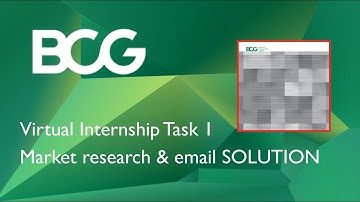 BCG CONSULTING | VIRTUAL EXPERIENCE TASK 1 (Market research & email SOLUTION)