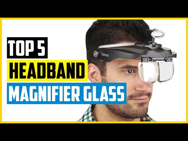 Portable Head Band Magnifier w/ LED Lamp Headset Magnifying Glasses Visor
