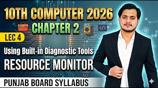 Resource Monitor | Built-in Diagnostic Tools | 10th Computer - Chapter 2