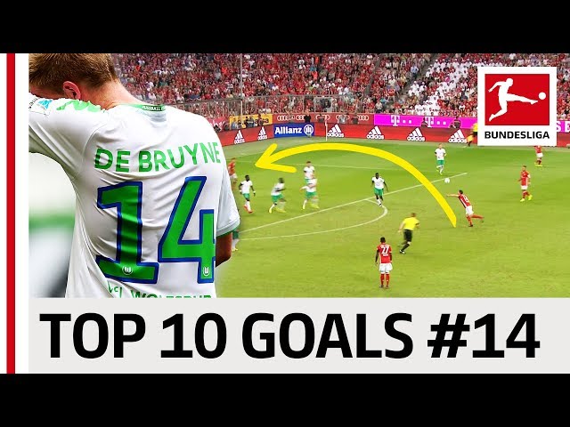 Top 10 Goals Jersey Number 14 - Alonso, de Bruyne & More 