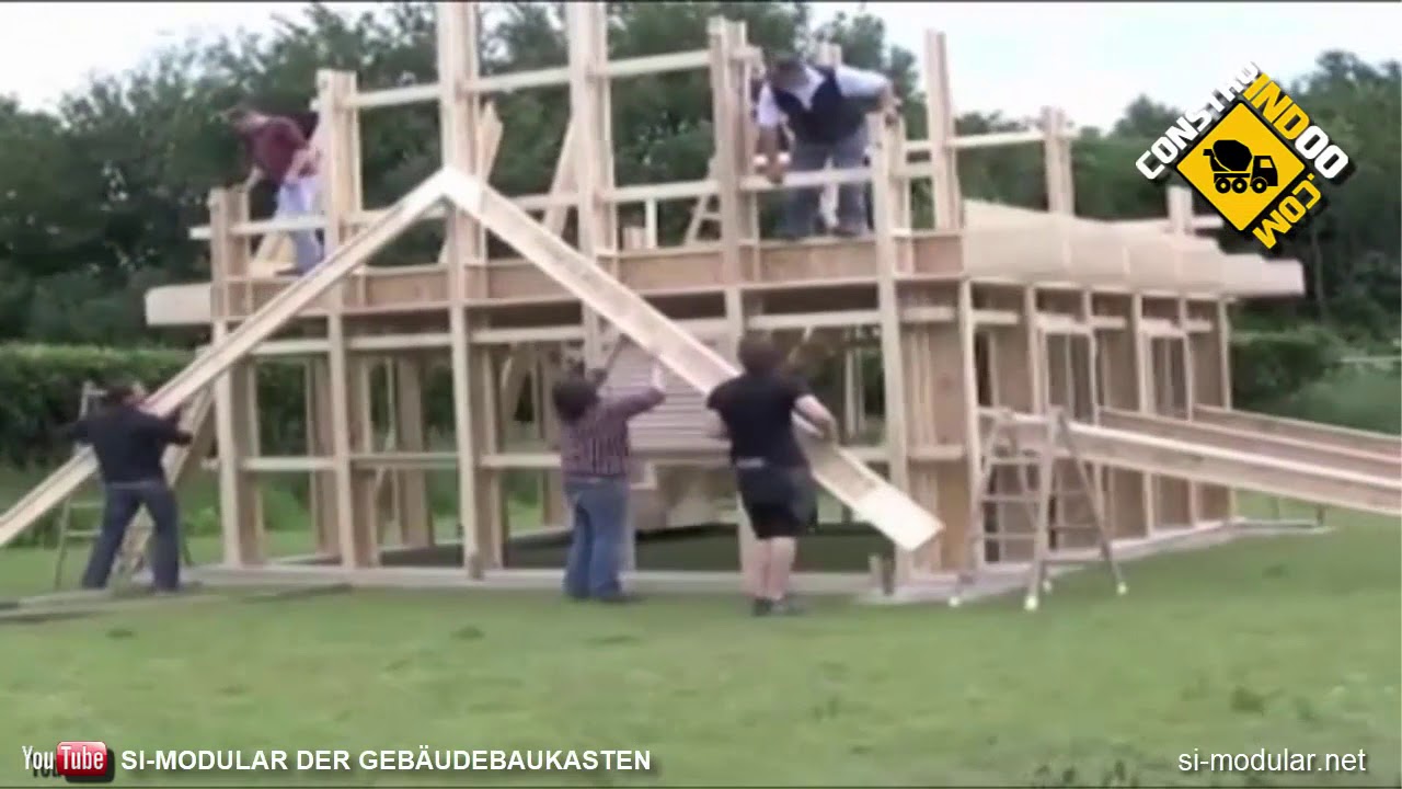 SI Modular German Wooden Building System - YouTube